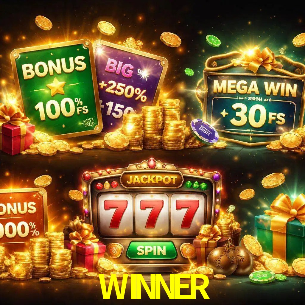Tipos de bonos WINNER incluyendo recompensas de bienvenida y promociones continuas